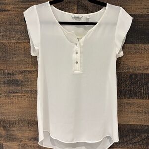 Reitmans XXS White Short Sleeve Blouse